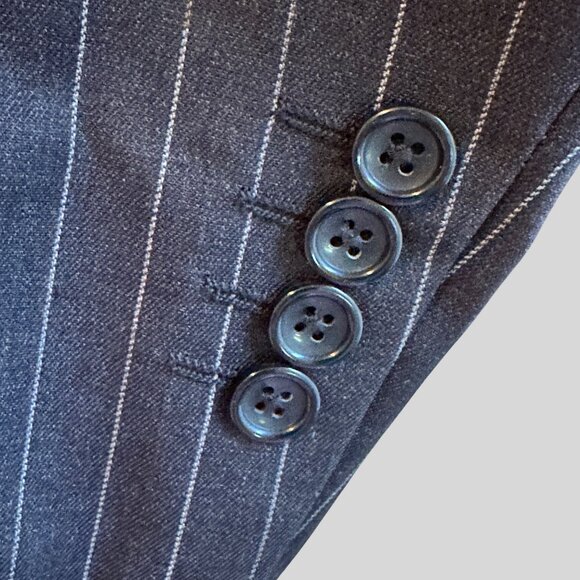 Lanificio F.lli Cerruti Super 110's Men's Jacket / Luxury Italian Wood Black 46R - Picture 7 of 16